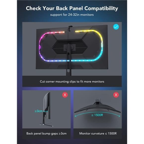 LED Strip Lights(55'') & Gaming Light Bars(17'') with Camera, Smart DreamView - Picture 5 of 6